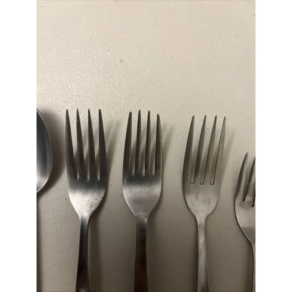 Stainless by Englishtown Japan MCM Spoon Forks Lot Of 6‎